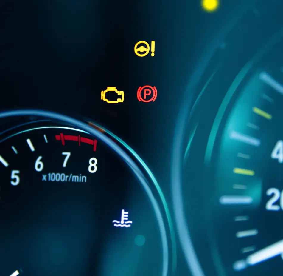 Check Engine Light Diagnostics Testing Equipment Technician using diagnostic equipment to identify a check engine light concern.